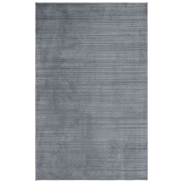 Harmony 9 ft. x 11 ft. Gray Solid Striped Area Rug