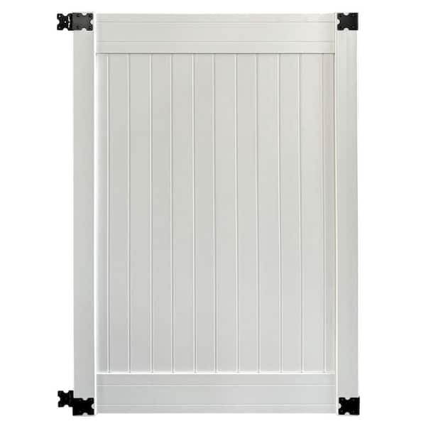 4 ft. W x 6 ft. H White Unassembled Vinyl Ivory Fence Gate