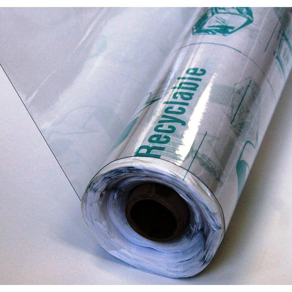 Vinyl-It 4-1/2 ft. x 75 ft. Clear 12 mil Plastic Sheeting 10012 - The Home  Depot