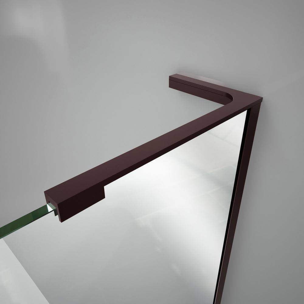 Prism Plus 40" x 72" Frameless Neo-Angle Hinged Shower Enclosure in Oil Rubbed Bronze