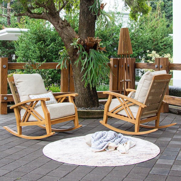 Cambridge Casual Cambridge Casual Carmel Teak Wood Outdoor Rocking