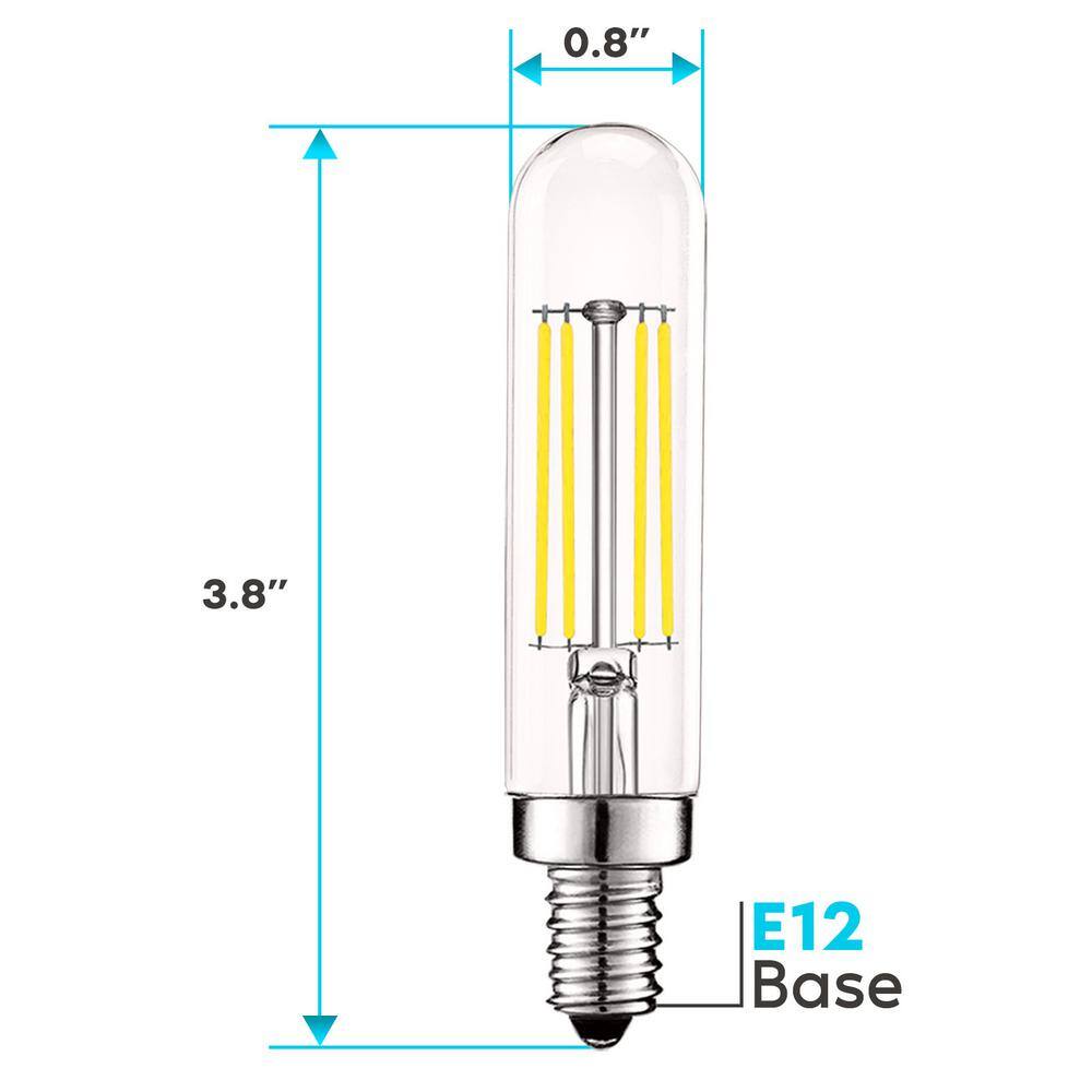 Bright White Dimmable LED Candelabra Light Bulbs 6-Pack