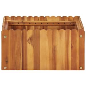 19.6 in. x 19.6 in. x 9.8 in. Solid Acacia Wood Garden Raised Bed