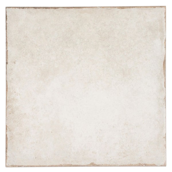 Faenza 8 in. x 8 in. Matte Chalk White Porcelain Square Tile Sample (0.44 sq ft)
