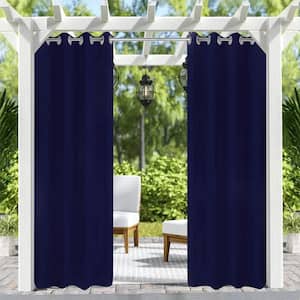 navy blue Thermal Grommet Blackout Curtain - 50 in. W x 120 in. L