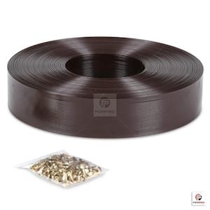 40 sq. ft. 0.1 in. x 2 in. x 250 ft. Polyethylene (LDPE) Brown Privacy Slat Roll, Chain Link Fence Privacy Tape