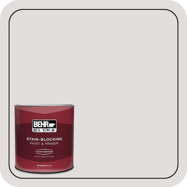 BEHR ULTRA 1 qt. #PR-W07 Fading Fog Extra Durable Flat Interior Paint & Primer