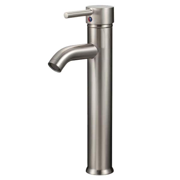 Kokols Qinus Single Hole 1-Handle Vessel Bathroom Faucet in Brushed Nickel
