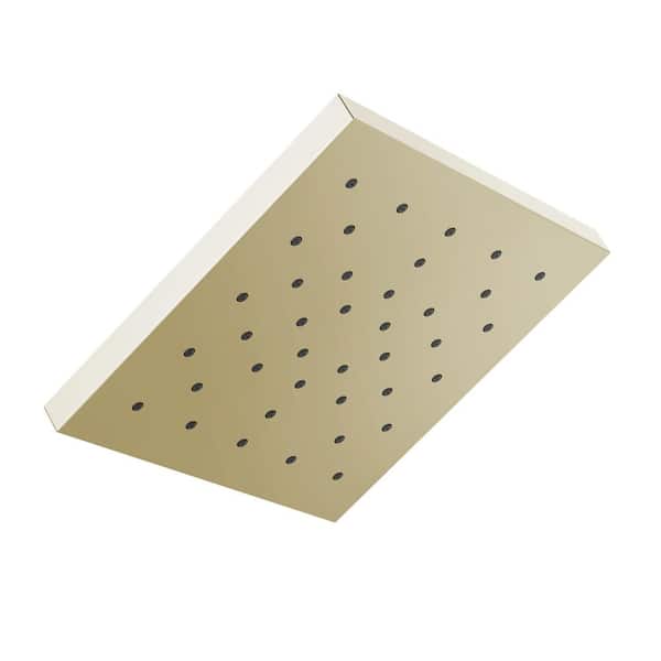 Delta 1-Spray Patterns 2.5 GPM 12 in. Wall Mount Fixed Shower Head with H2Okinetic in Lumicoat Polished Nickel