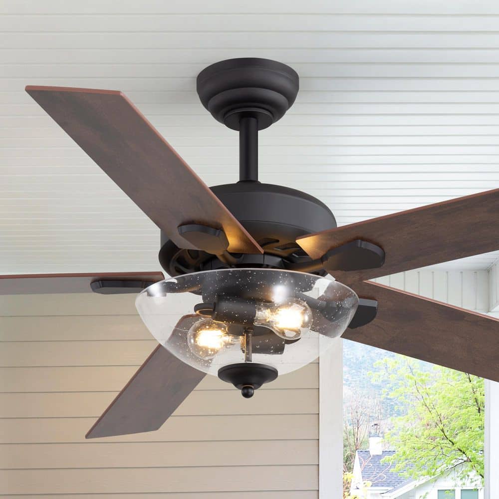 Breezary Clement 52 in. 2-Light Indoor Standard Black