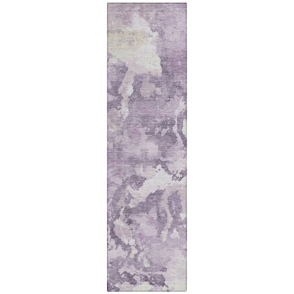 Chantille Machine Washable Indoor/Outdoor Abstract ACN1382 Lavender 2 ft. 3 in. x 7 ft. 6 in. Area Rug