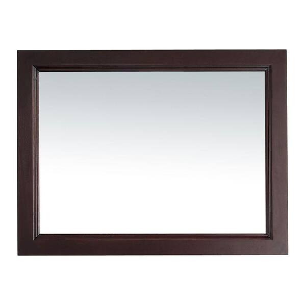 Belle Foret Kathy 28 in. x 36 in. Framed Wall Mirror in Chocolate