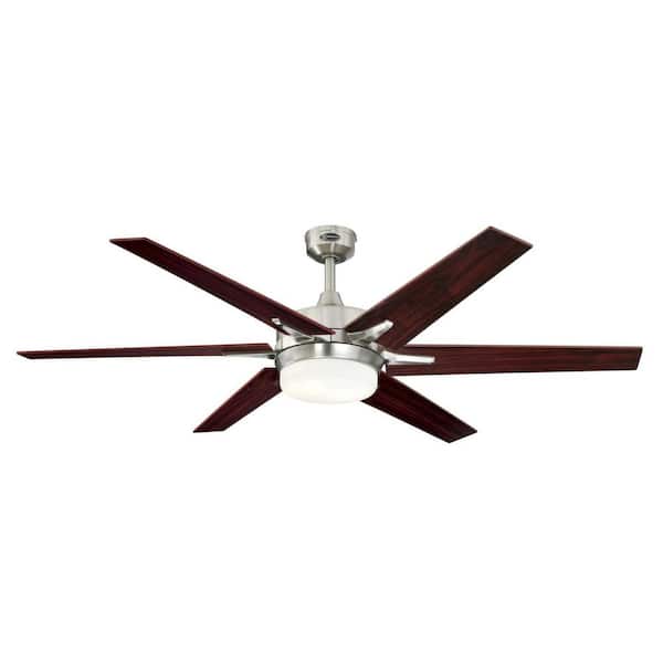 Westinghouse Cayuga 60 in. LED Brushed Nickel Smart Ceiling Fan with Light Kit and Remote Control
