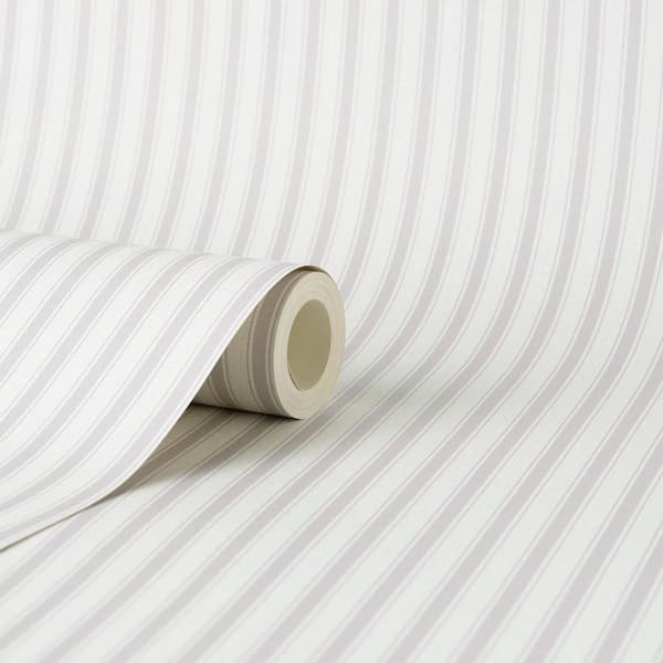 Chirico Lavender Ticking Stripe Wallpaper