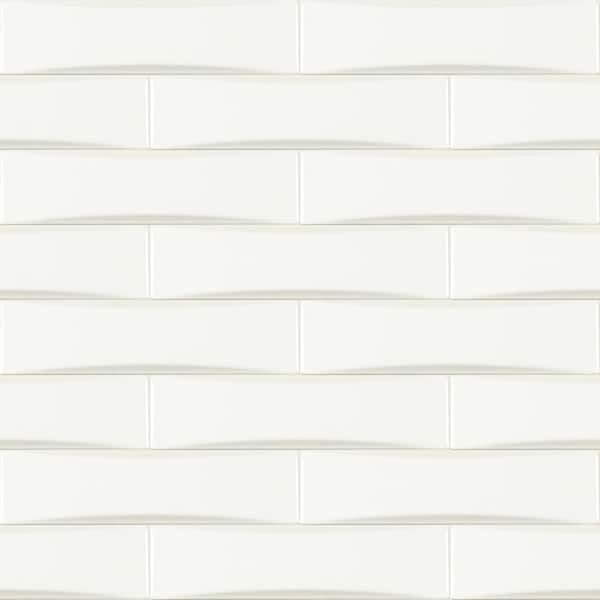 MSI Destiny Pearl Convex 2 in. x 8 in. Glossy Ceramic Subway Wall Tile (5.94 sq. ft./Case)