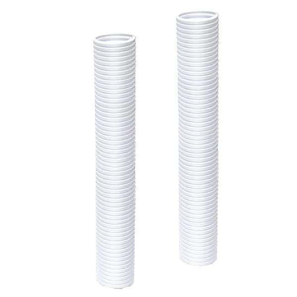 15.7in Black Rigid Plastic Tree Guard Plant Protector Sleeve Tree Support Accessory 2-Pack