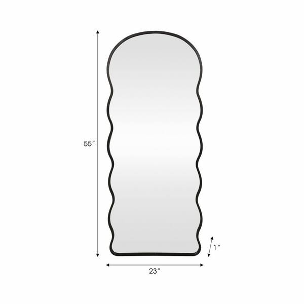 Liv & Skye Black 23 in. W x 55 in. H Specialty Curvy Edged Metal