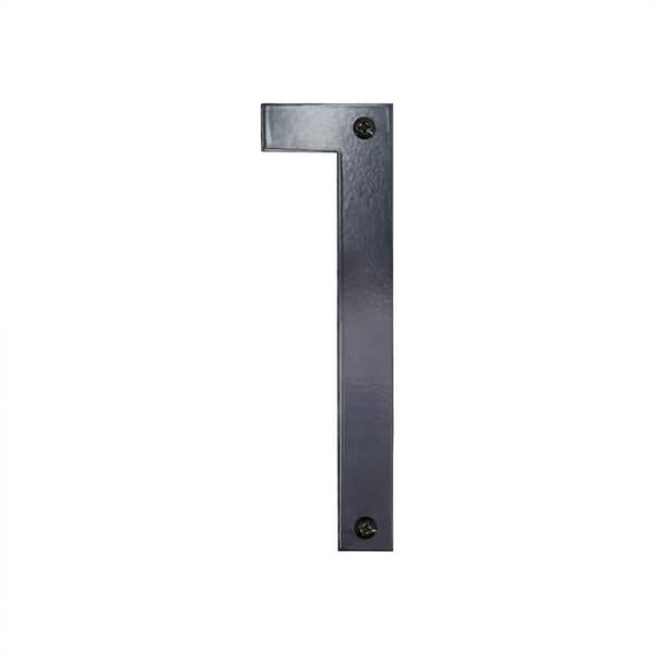 16" Black Modern Steel Flat or Floating House Numbers 0-9 - 1