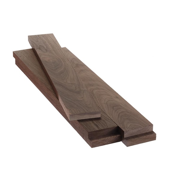 Swaner Hardwood 1 in. x 4 in. x 4 ft. Walnut S4S Hardwood Board (5-Pack)