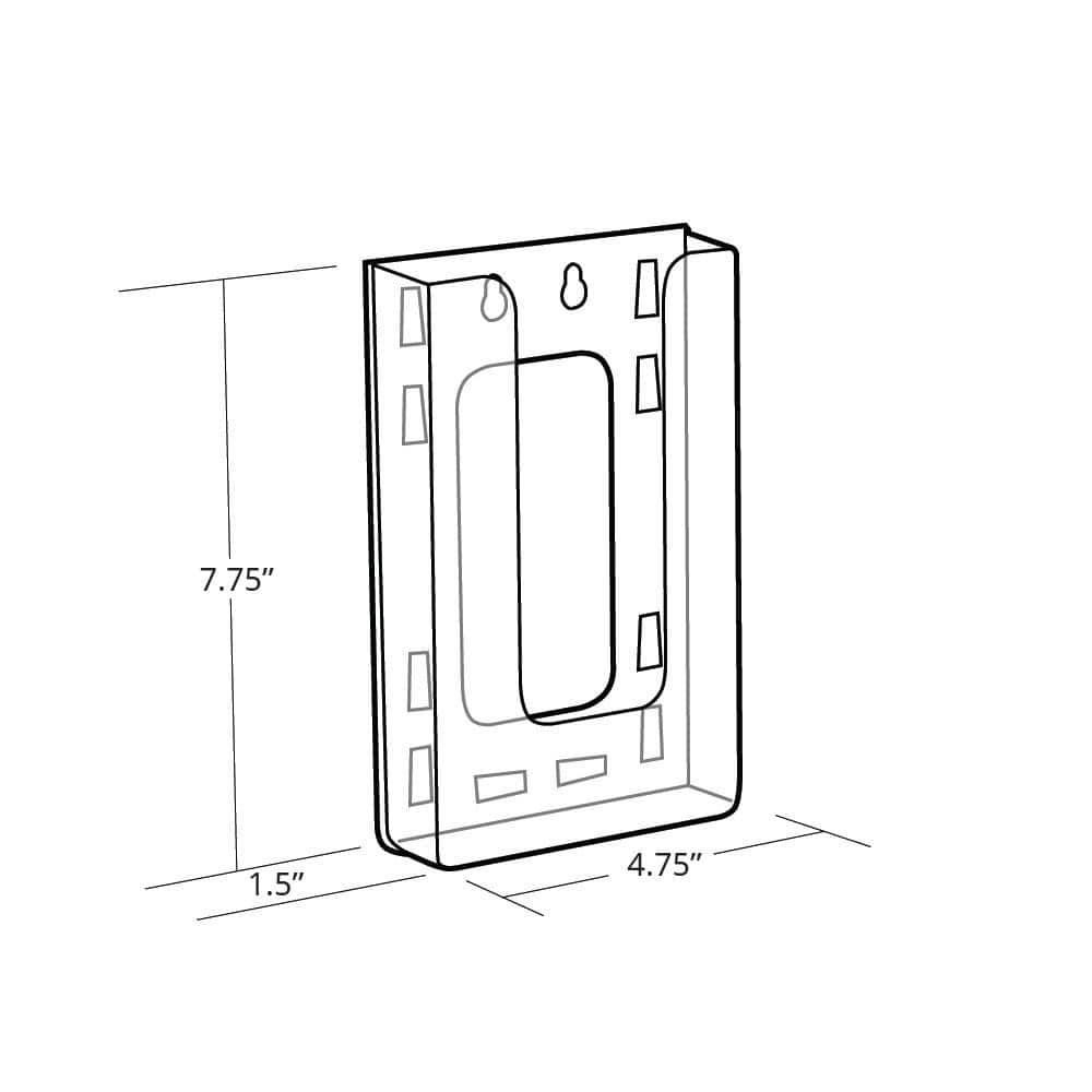 Clear Plastic Wall Mounted Top Loading Brochure Holder, 10-Pack