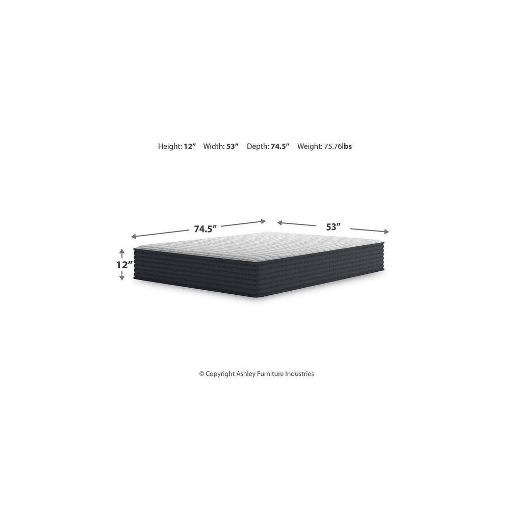 Full White Hybrid Gel Memory Foam Innerspring Mattress