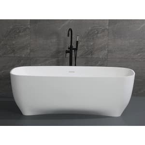 68.4 in. Resin Flatbottom Bathtub in White