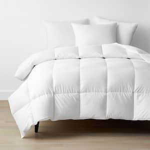 Delara Premium Organic Cotton Pillow Insert, 100% White Duck Feather Filling, Set of 2 - 20x20