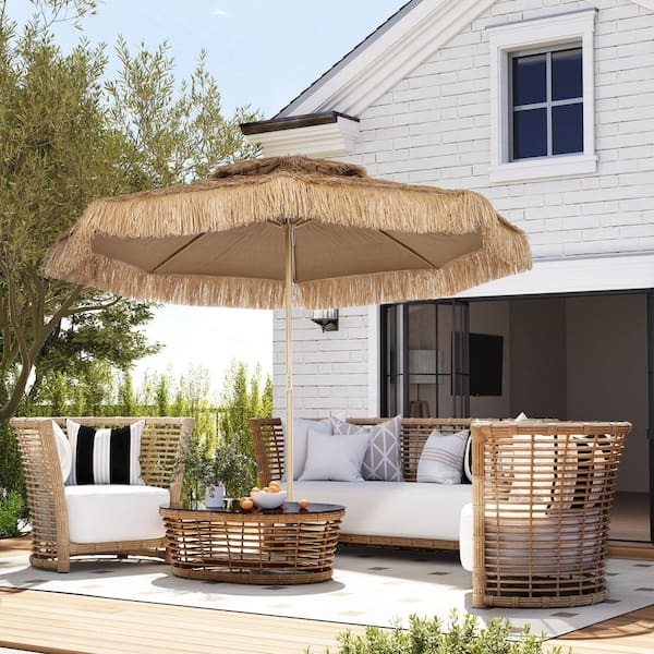 ebay opalhouse patio umbrella 11' Octagon Beige Canopy SIZE:9 (26.5) Treasure Garden 7.5' Replacement Best Choice Products 10ft Square Woodgrain Pattern 2-Tier Outdoor Solar LED Cantilever Umbrella w/ Base - Yellow
