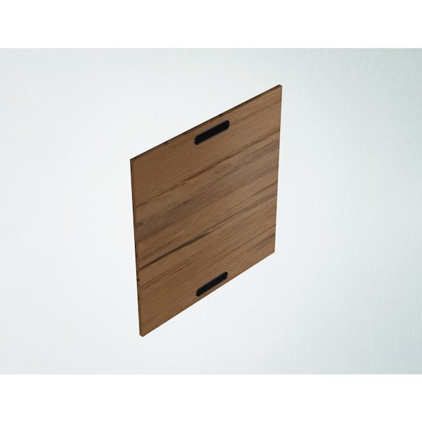 Miami HDPE (High Density Polyethylene) 22.5 in. X 0.63 in. X 30 in Outdoor Base End Panel in Teak Matte
