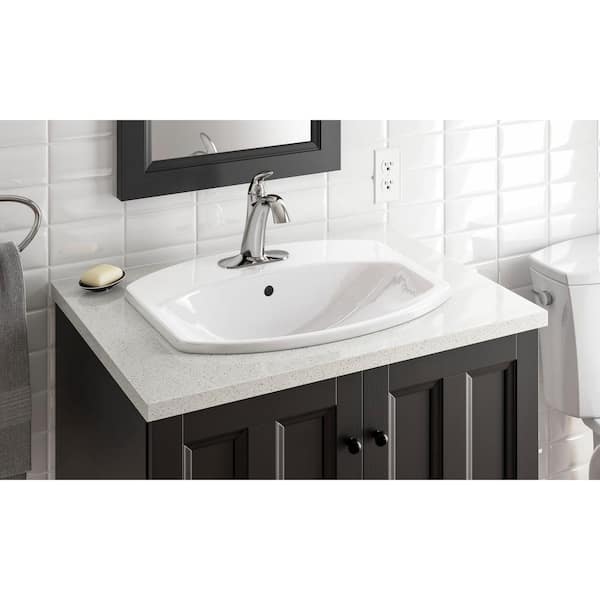 KOHLER Cimarron 22-3/4 in. Drop-In Vitreous China Bathroom Sink in White