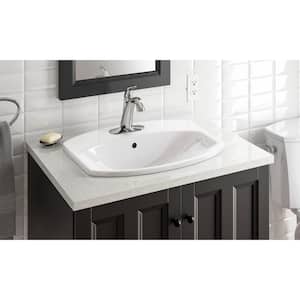 Cimarron 22-3/4 in. Drop-In Vitreous China Bathroom Sink in White