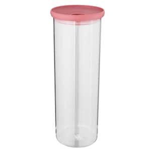2 Qt. Leo Pink Glass Pasta Container