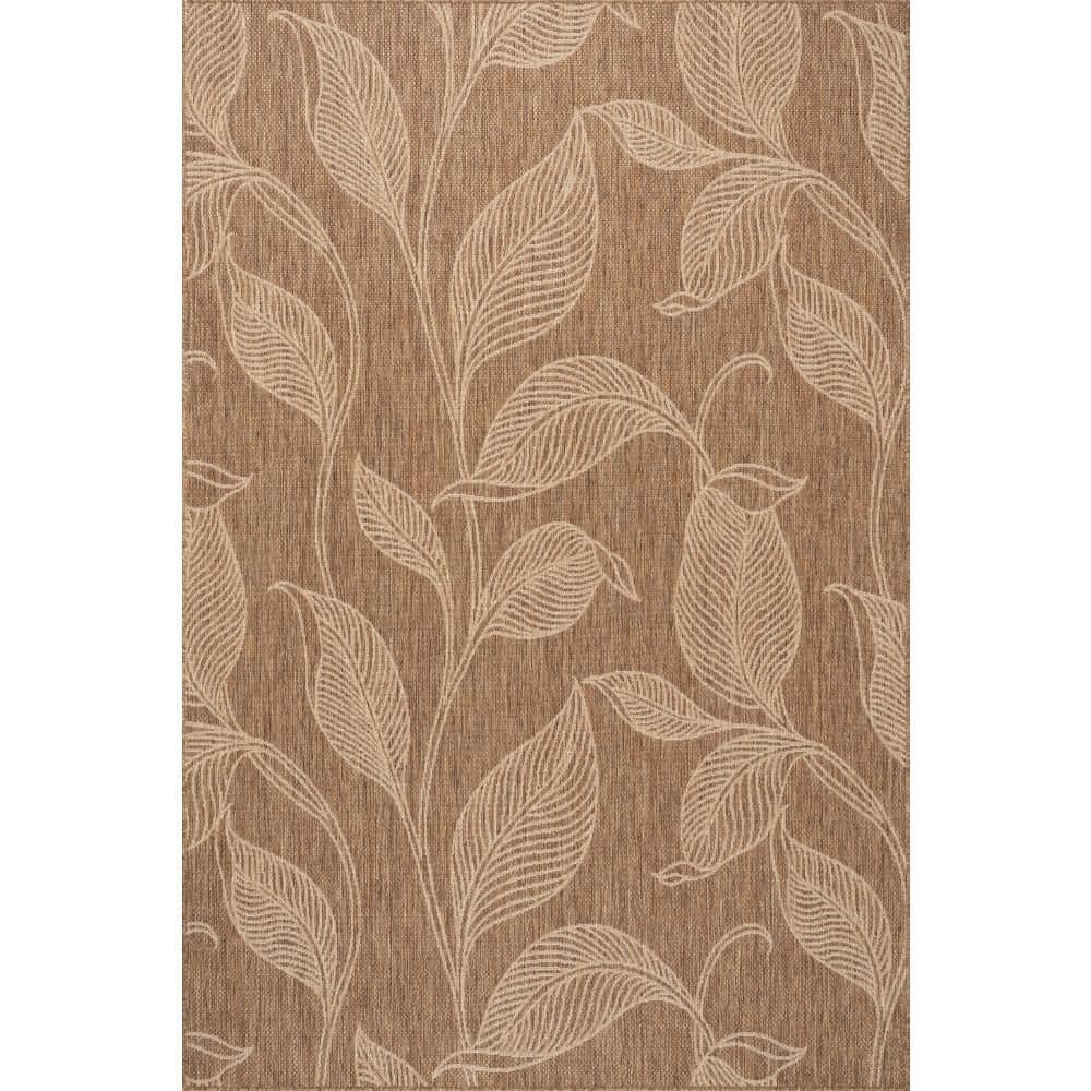 nuLOOM Shellia Modern Light Brown 4 ft. x 6 ft. Outdoor Area Rug ...