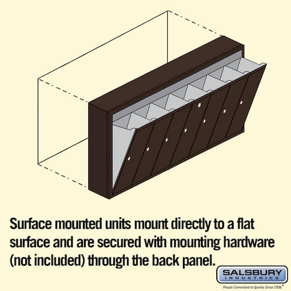 Salsbury Industries Bronze Surface-Mounted USPS Access Vertical