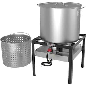 60 Qt. Seafood Boiling Kit - Crawfish Boiler with Pot, Basket, Propane Burner and Propane Regulator