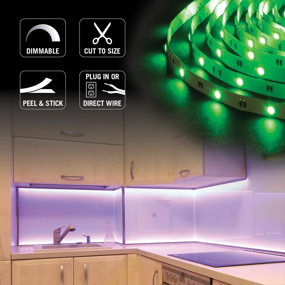 16 ft Multicolor LED Strip Light Kit with Remote