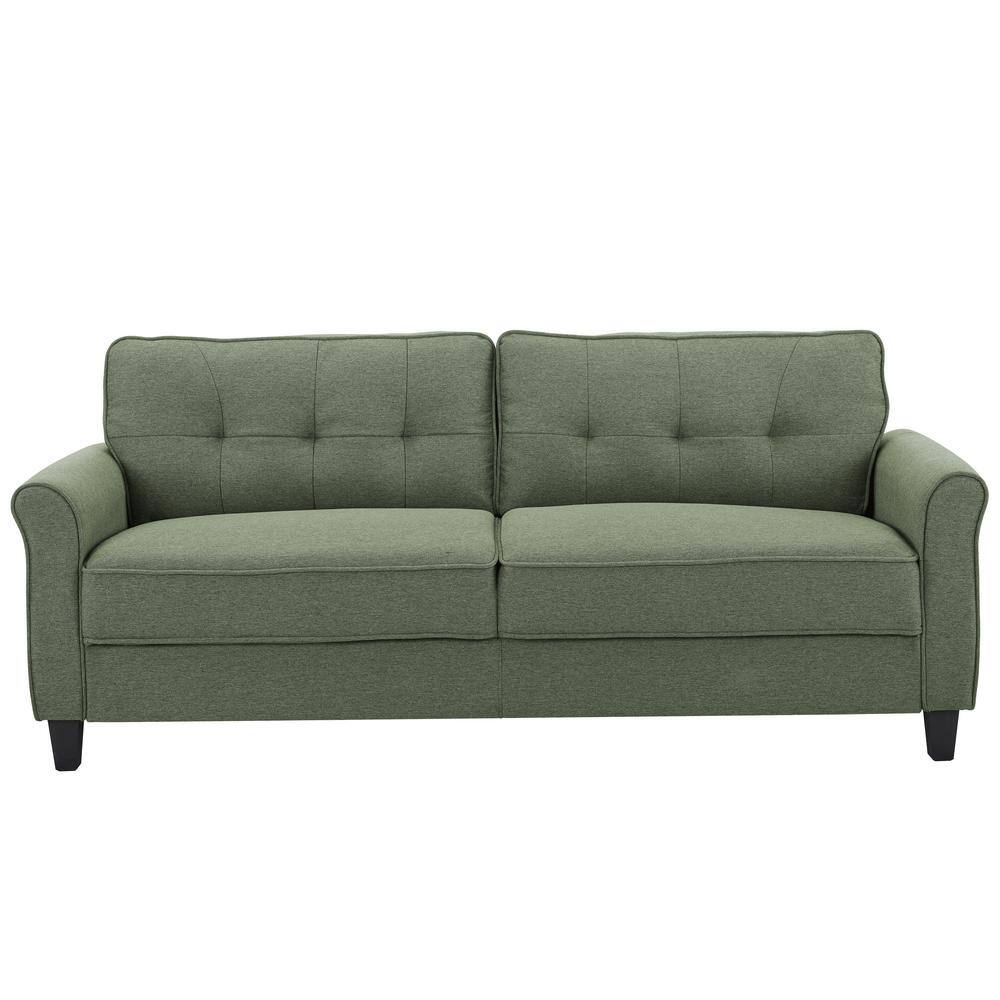 Lifestyle Solutions Hazel 67.3 in. Green 1Seater Sofa with Upholstered