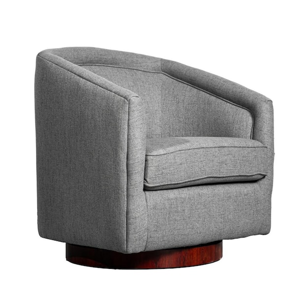 TAYLOR + LOGAN Gray Fabric Accent Chair