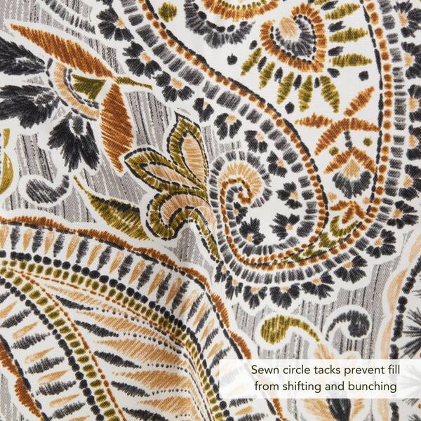 Greendale Home Fashions Arctic Paisley Square Tufted Outdoor Seat