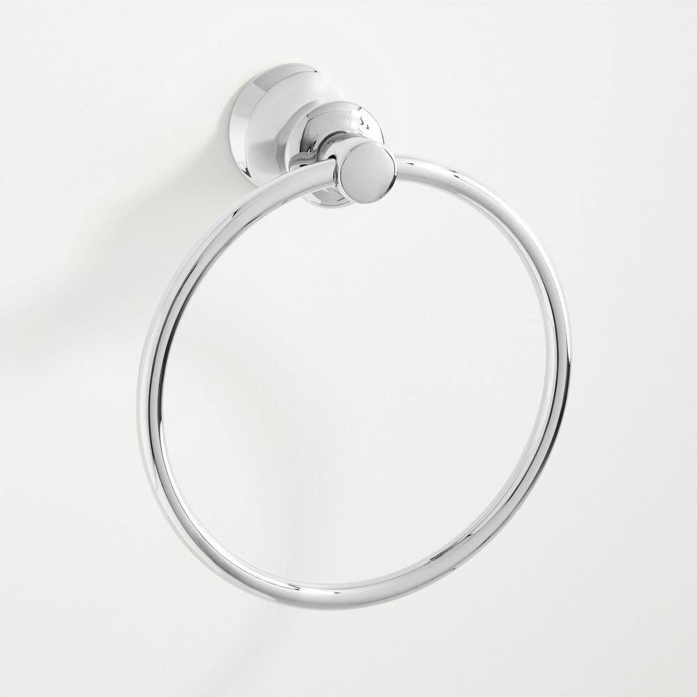 Polished Chrome Circular Wall Mounted Towel Ring
