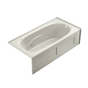 Signature 72 in. W. x 36 in. Whirlpool Bathtub with Right Drain in Oyster