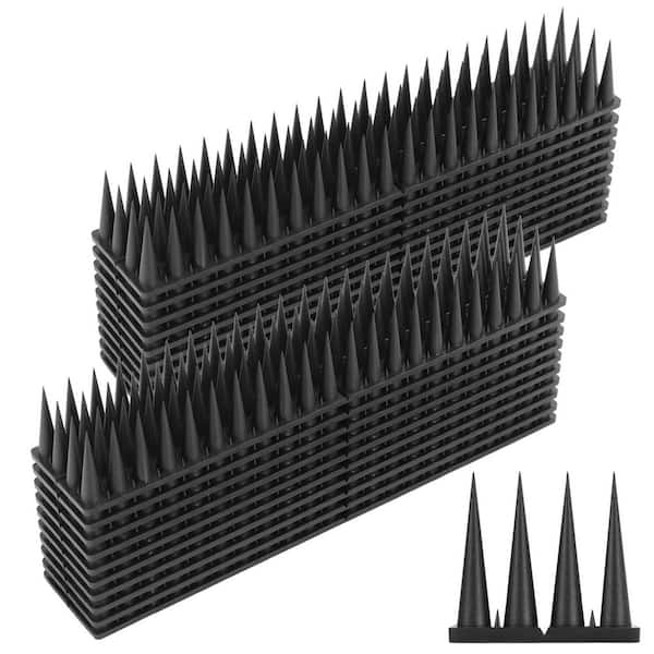 11 in. 2 in. 1.4 in. Bird Spikes Deterrent for Fence Roof Outdoor Keep Birds Squirrel Cat Raccoon Away 20-Pack