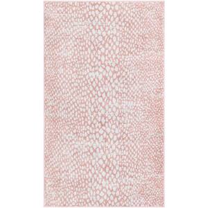 Kamala Washable Animal print Rose Pink 3 ft. 3 in. x 5 ft. 3 in. Area rug