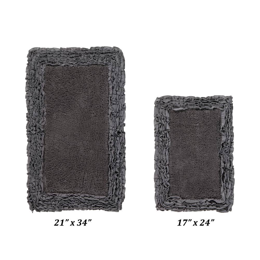 Reviews for Better Trends Shaggy Border Collection 2 Piece Gray 100