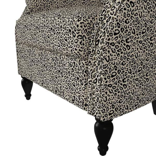 animal print chair and ottoman