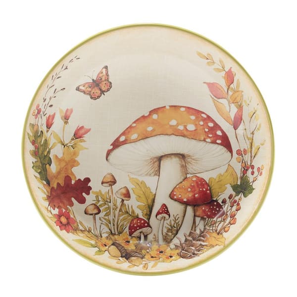 Certified International 13 in. 122 fl. oz. Multi-Colored Earthenware Woodland Critters Serving Bowl