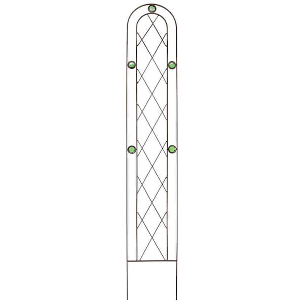 FAWEY TRED INC 60 in. Metal Garden Emerald Series Trellis Bronze