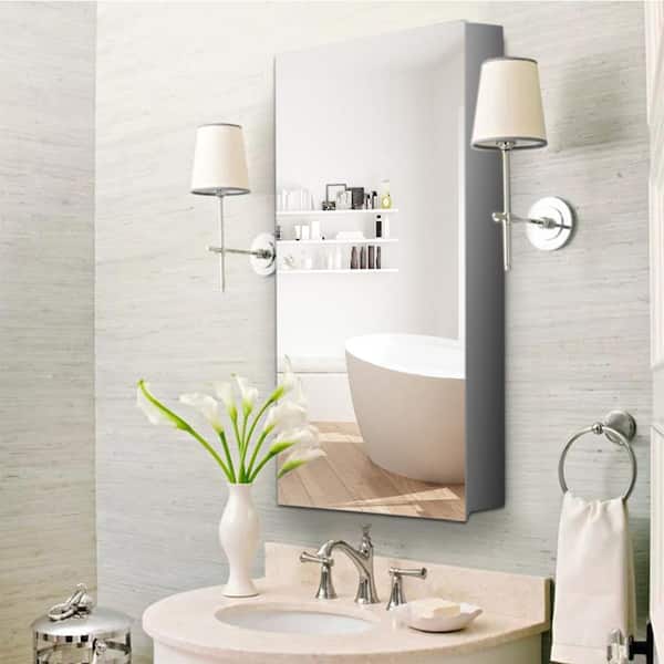 Andrea 15 in. W x 26 in. H Large Rectangular Recessed or Surface Mount ...