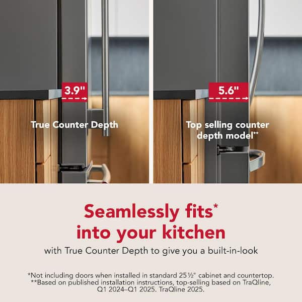 KitchenAid 36 in. 24 cu. ft. Counter Depth French Door