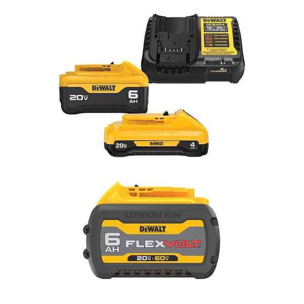 20V MAX Lithium-Ion Battery Kit with 5.0 Ah and 2.0 Ah Battery Packs Charger and 6.0 Ah FLEX VOLT 60V/20V Battery Pack